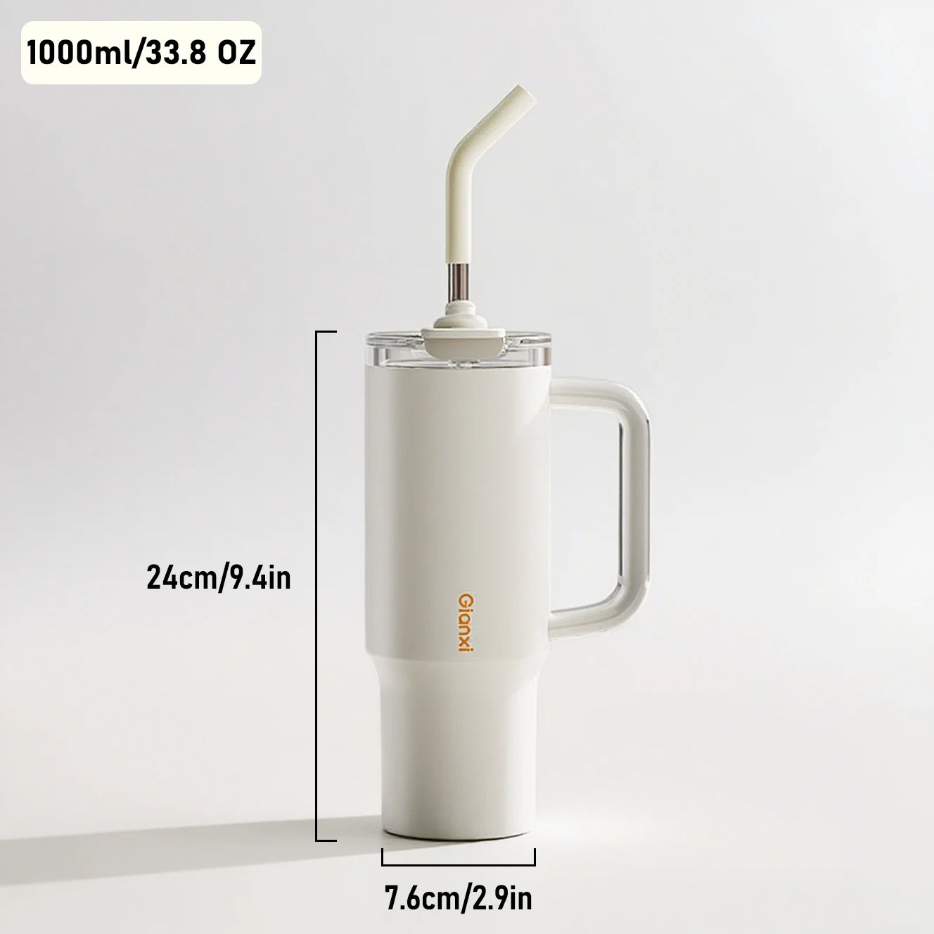 Jumbo water cup with large capacity straw cup, insulated cup. Suitable for home, outdoor and other scenarios.