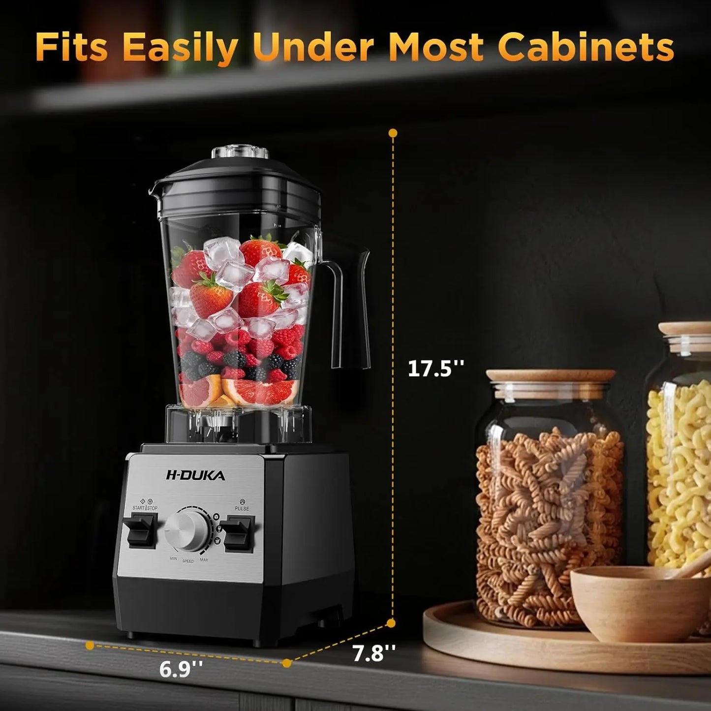 Blender for Smoothies 64 oz Capacity Countertop Blenders for Kitchen Powerful Smoothie Blender with BPA Free Container, Ice