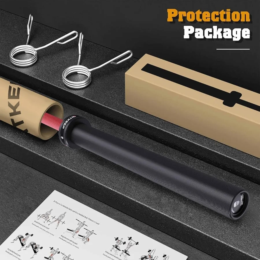 RitKeep 7ft Barbell Weight Bar 45 LB Bench Press Bar Work Out Equipment for Home 700 LBS Max Capacity Weightlifting