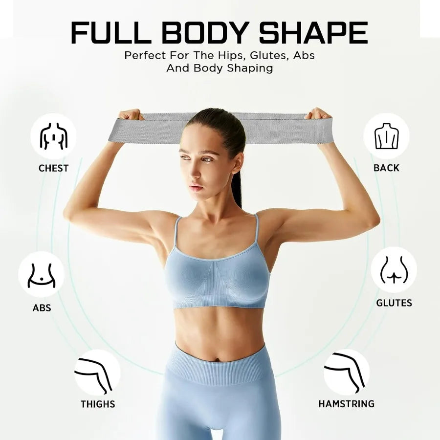 24 Pcs Fabric Resistance Bands for Working Out Strength Exercise Bands for Women Men Resistance Loop for Legs and Butt, Yoga, Pi