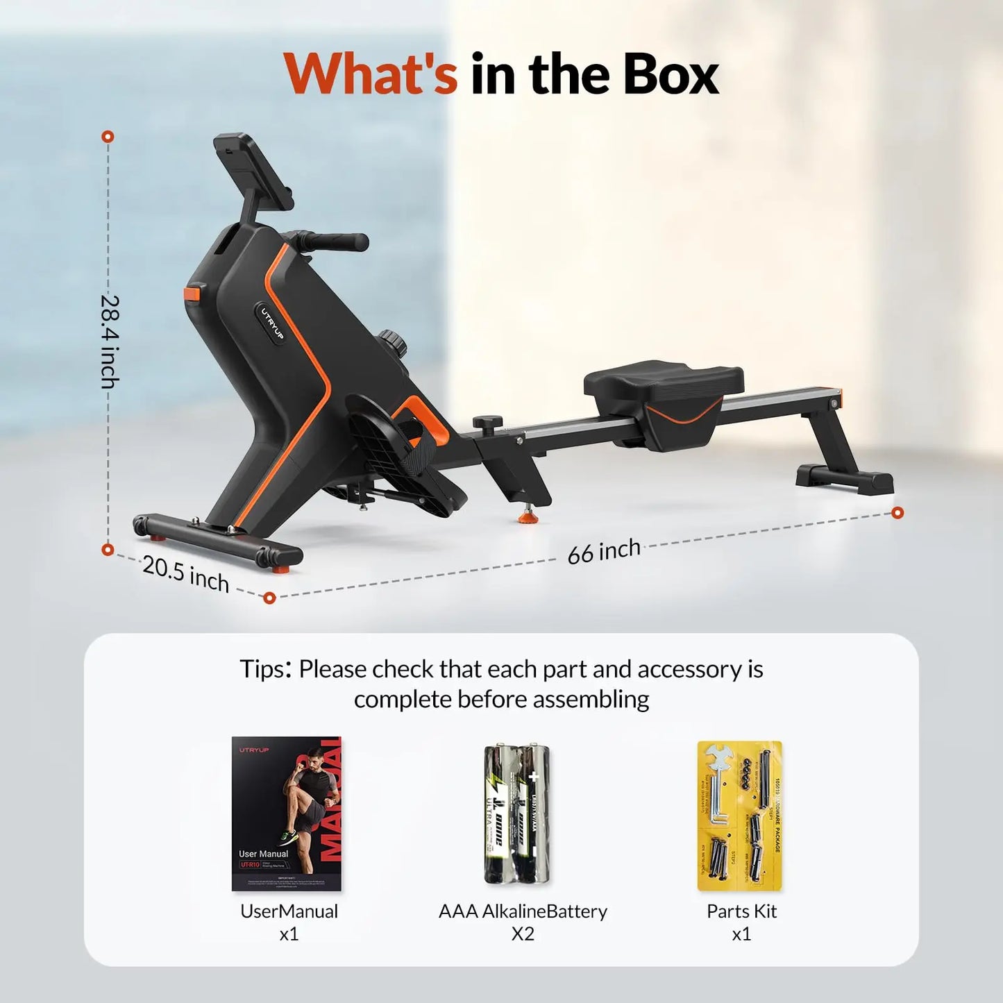 UTRYUP Magnetic Rowing Machines R05 Water Rower R10 16 Levels Quiet Resistance Foldable Compact Rowing Machine Home Gym Fitness