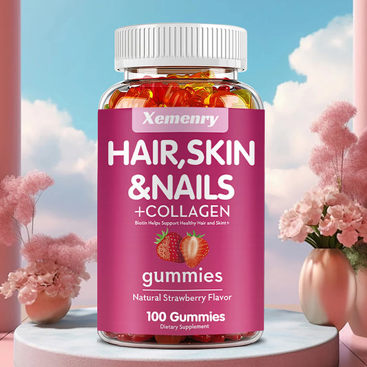 Biotin Gummies - Supports Hair, Skin, Nails & Collagen, Brightens Skin Tone - 100 Gummies