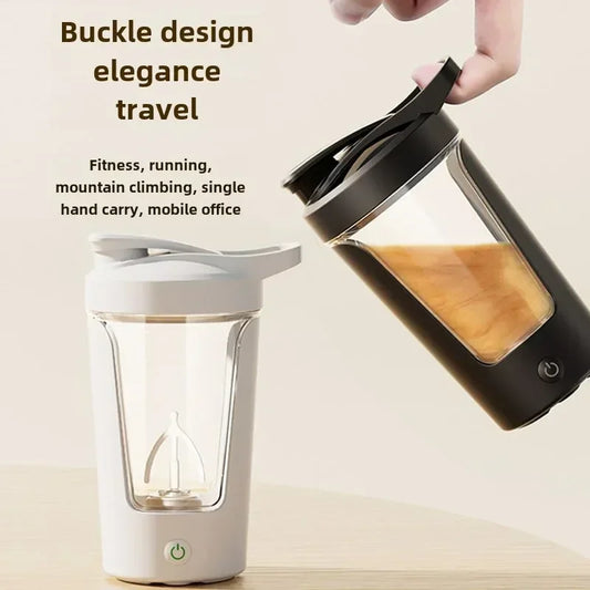 450ml Electric Automatic Mixing Cup Portable Whey Protein Shaker Bottle Battery Powered Fully Automatic Stirring Cup for Home