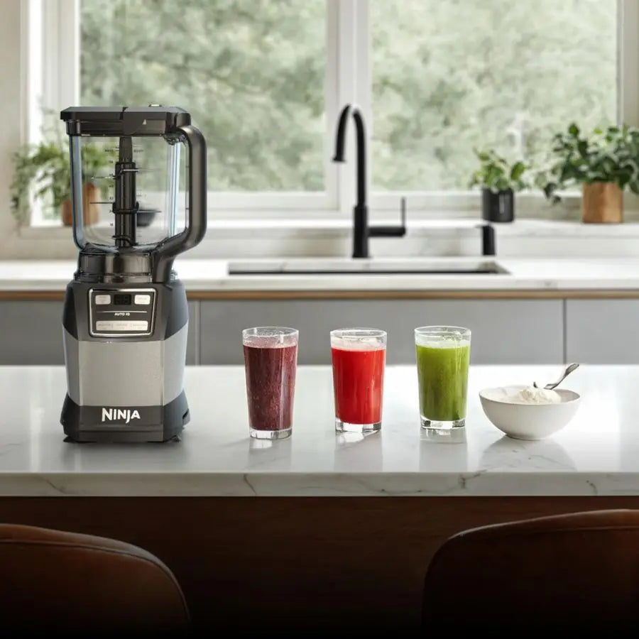 Blender, Compact Kitchen System, 1200W, 3 Functions for Smoothies, Dough amp Frozen Drinks with AutoIQ, 72oz. Blender Pitcher, 4