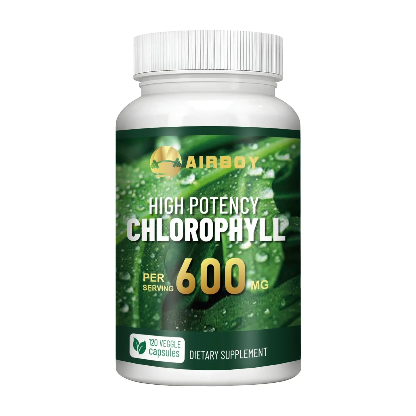 Chlorophyll Supplement 600mg - Boosts The Immune System, Improves Skin, Enhances Digestion, and Slows Down Aging - 120 Capsules