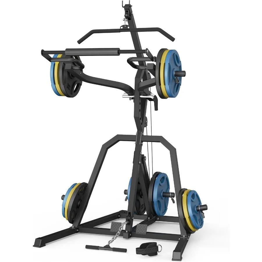 Leverage Gym Power Rack Squat Rack Lever Gym with Low Row Home Gym System Workout Station 2:1 Ratio (Without Weight Plates)