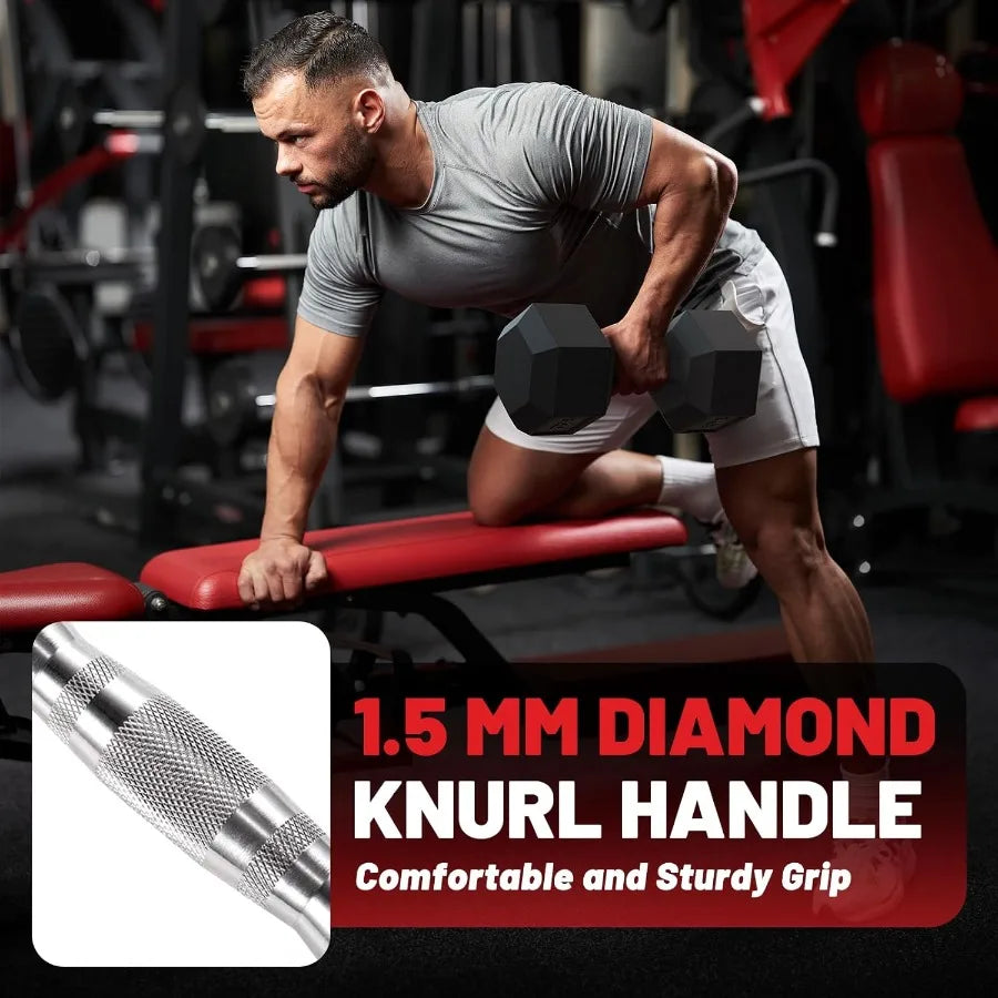 Hex Dumbbell Set 45550lb Rubber Encased Home Gym Dumbbells for Strength Training and Fitness Exercises Adjustable Hand Weights