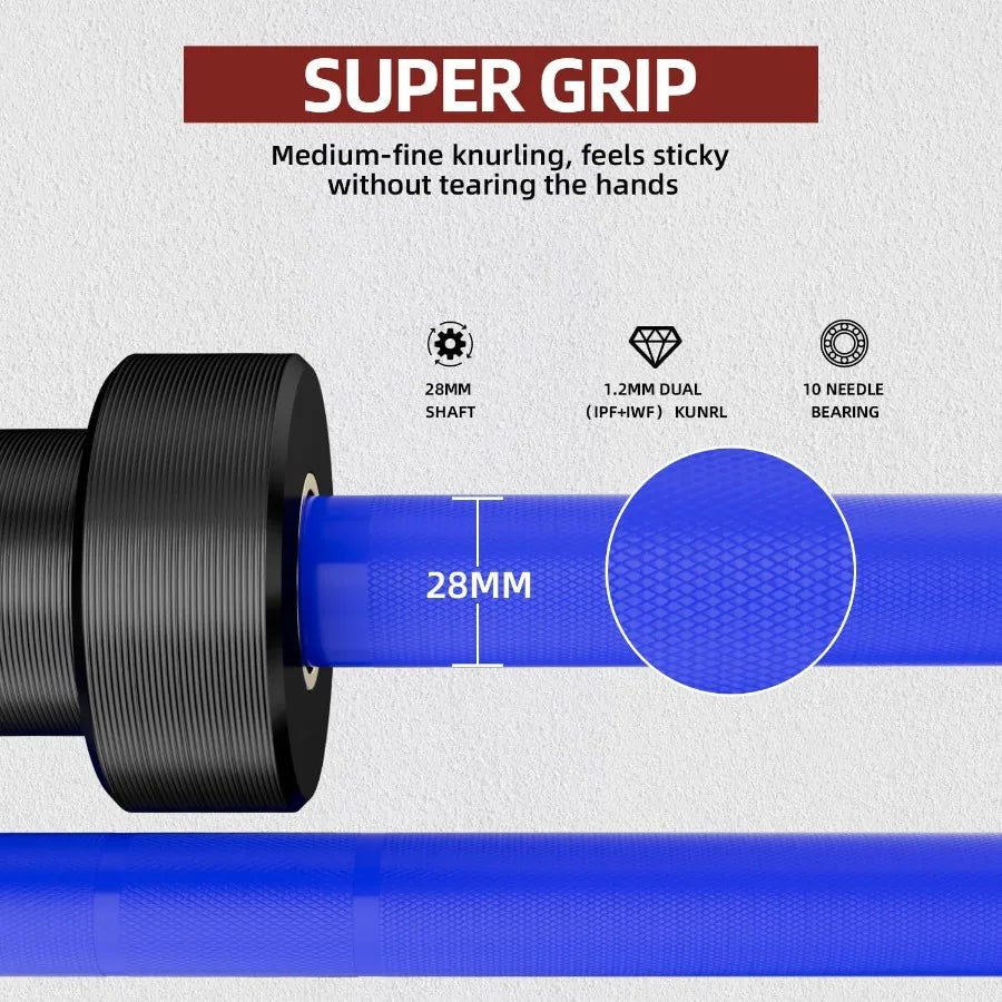 7ft  Barbell 45 lb Barbell for Powerlifting and Weightlifting 2000 lbs Weight Capacity 215K PSI Weight Bar Fit 2" Weights for S