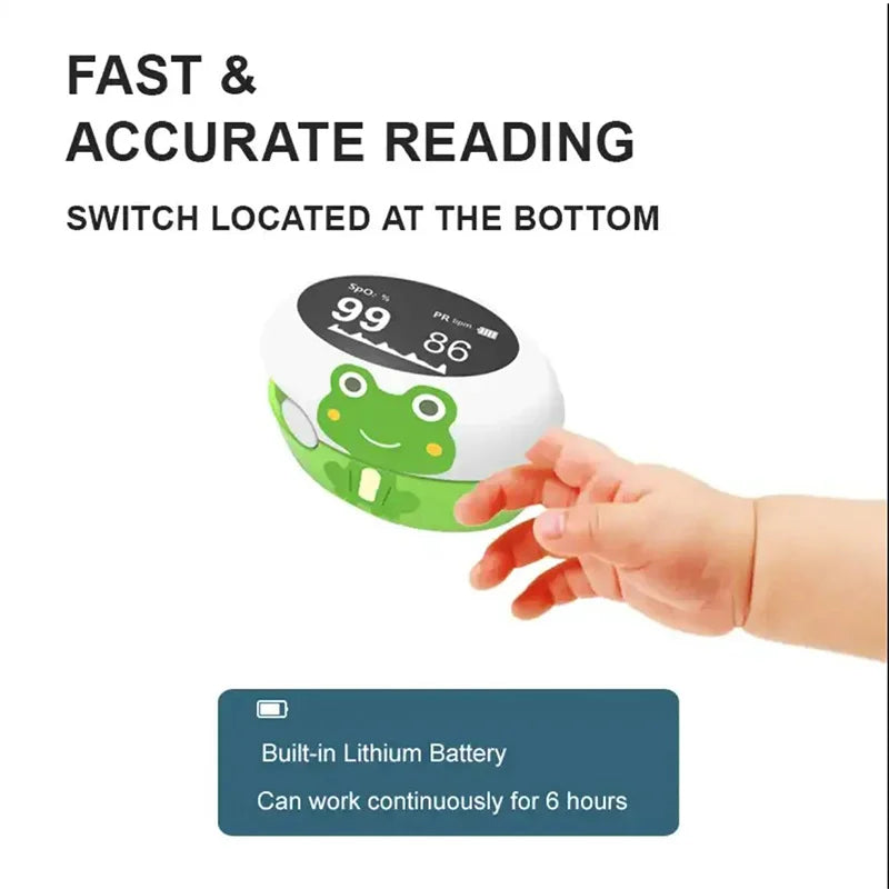 Mini Portable Finger Pulse Oximeter - Fast & Accurate SpO2 and Heart Rate Monitor with Built-in Battery