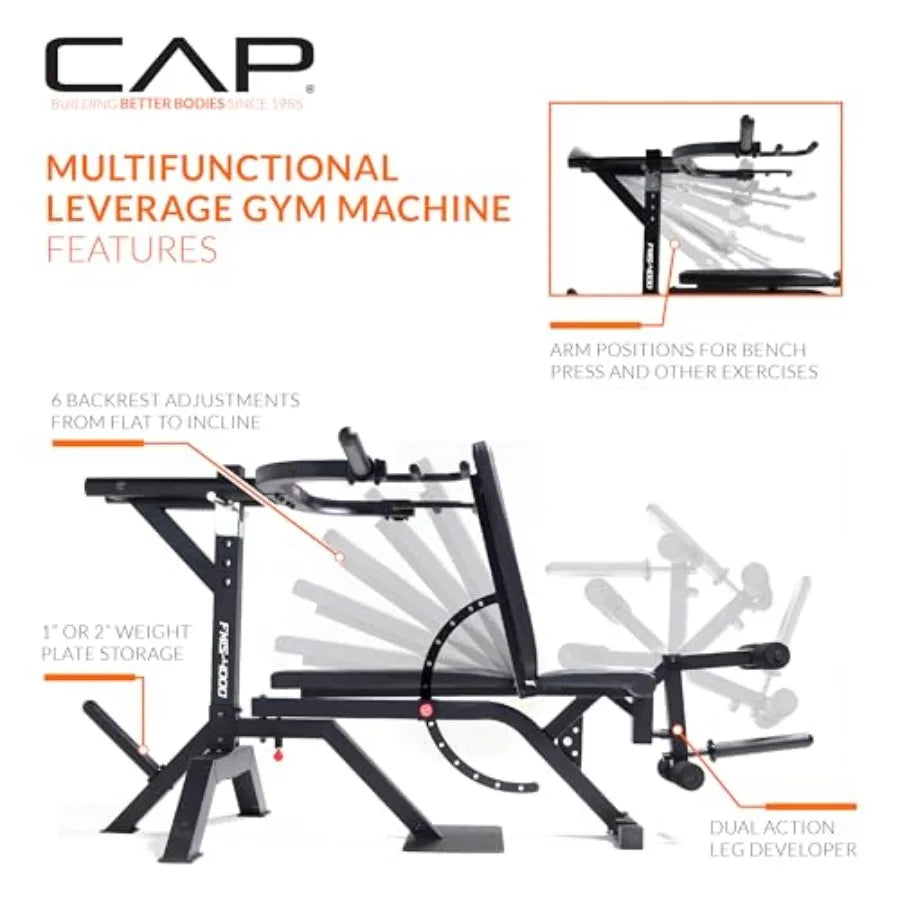 Multifunctional Leverage Gym Machine for Full-Body Strength Training