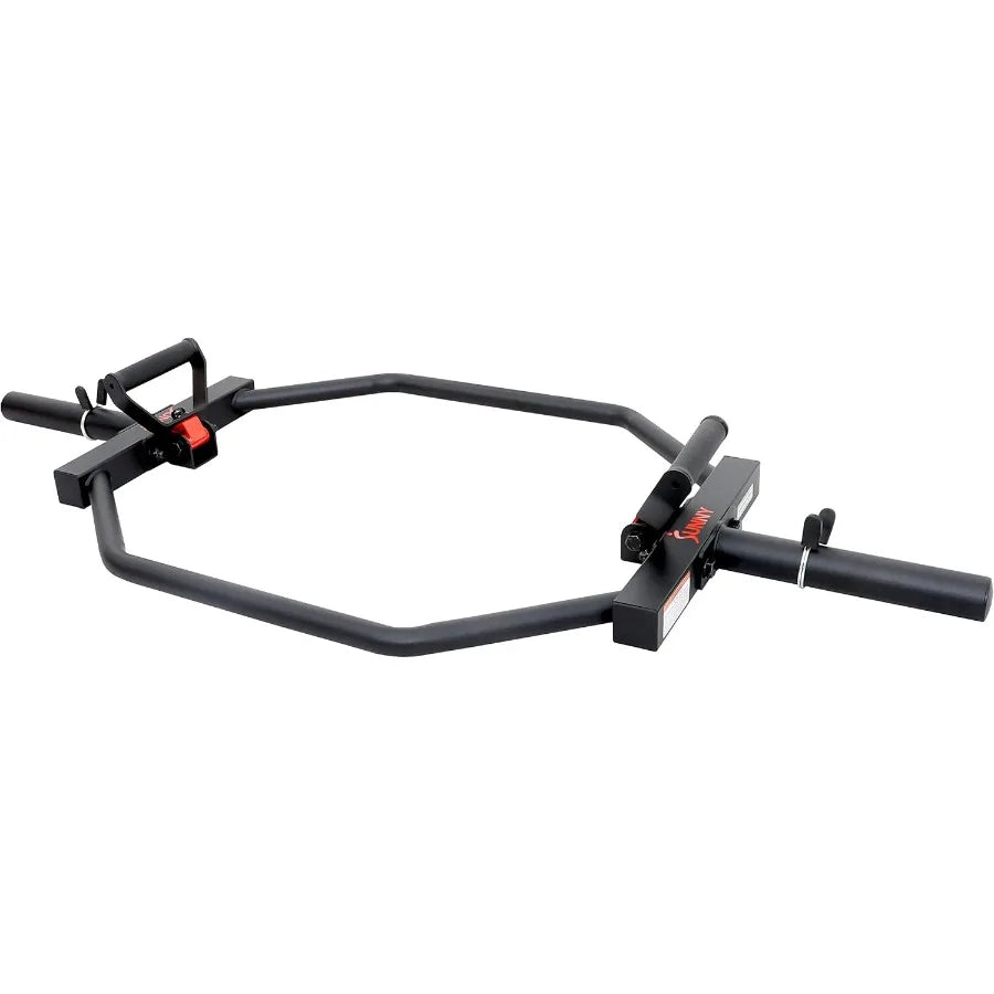 Strength Training  Hex Bar Barbell High Load Capacity Swivel Handles Safety Clips Knurled Handles for Deadlifts Shoulder Presse