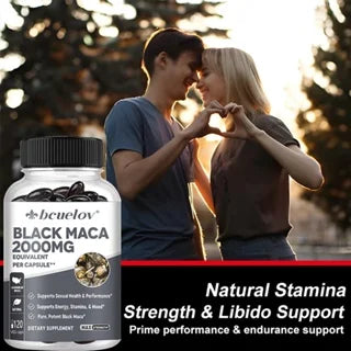 Maca Extract Supplement for Men and Women Boost Energy, Stamina & Mood Vegetarian Capsules