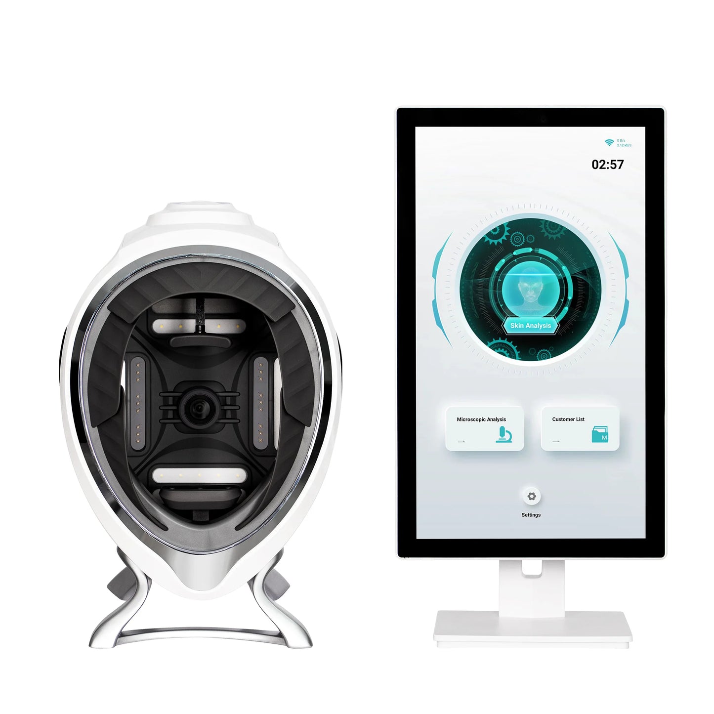 3D Skin Scanner Care Facial Analyzer Monitor Machine Magic Mirror Portable Testing English Detector Face Camera Test Analysis