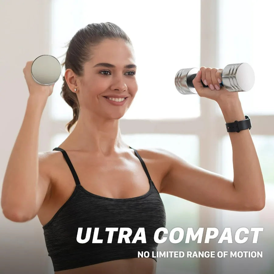 Steel Dumbbells Ultracompact & Adjustable Chrome Dumbbell with Foam Handles 2×5LB Standard-Finish Home Gym Workout