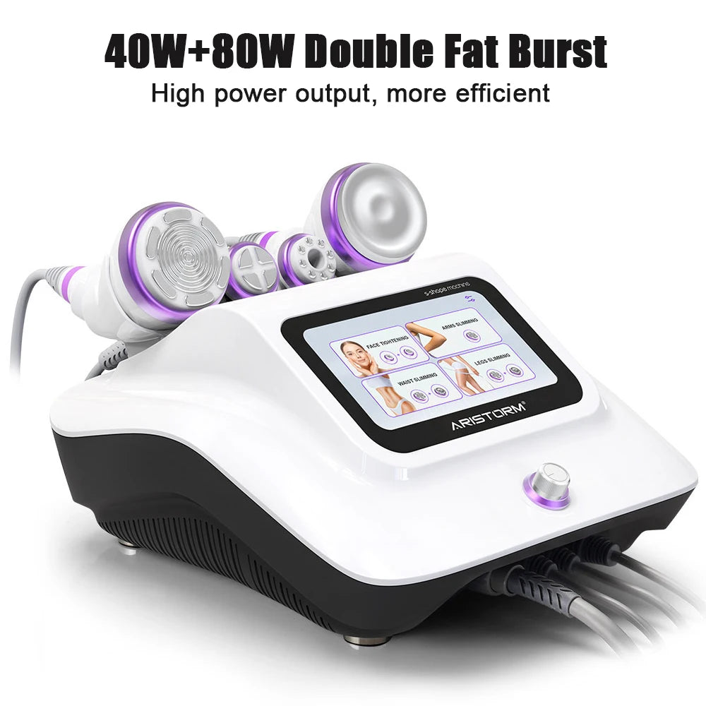 Aristorm S Shape Ultrasonic 30K Cavitation Machine Fat Burning Radio Frequency Skin Tightening Face Lift Body Sculpting Machine