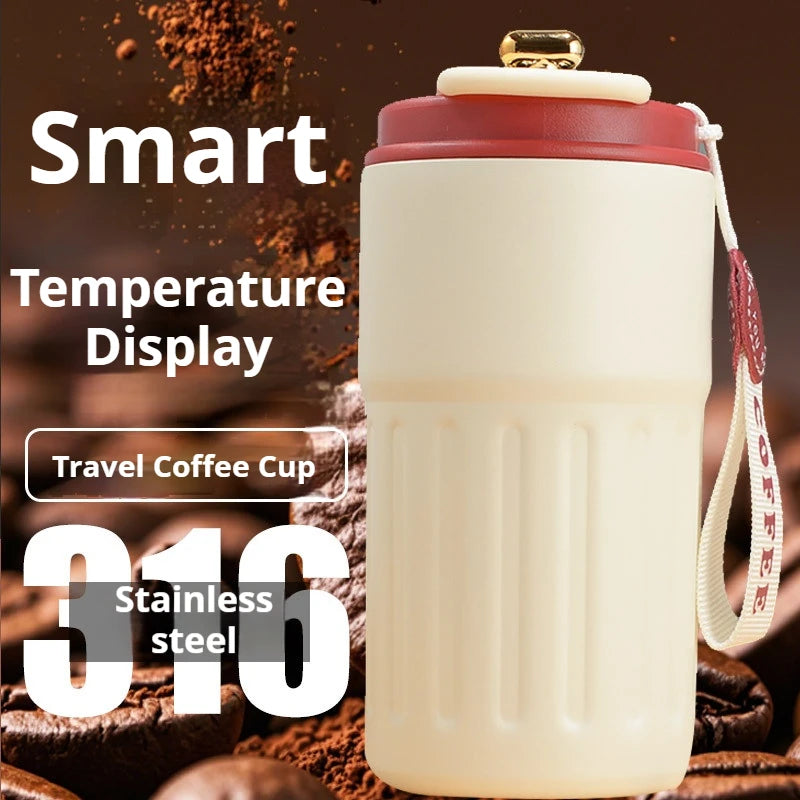 450ML Stainless Steel Thermo Water Bottle LED Temperature Display Coffee Cup Keep Cold and Heat Thermal Mug Travel Vacuum Flask