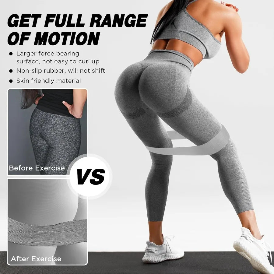 24 Pcs Fabric Resistance Bands for Working Out Strength Exercise Bands for Women Men Resistance Loop for Legs and Butt, Yoga, Pi