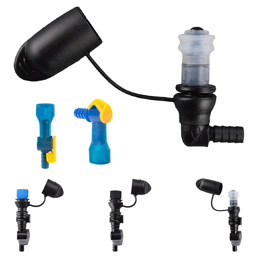 Hydration Bags Bite Valve Mouthpiece Replacement Food-Grade Silicone Nozzle Connector 7-9mm Diameter Adjustable Switch Leakproof