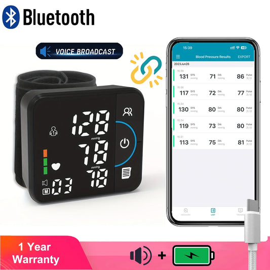 Portable Wrist Blood Pressure Monitor for Intelligent and Precise Measurement Monitoring Blood Pressure and Health at Any Time