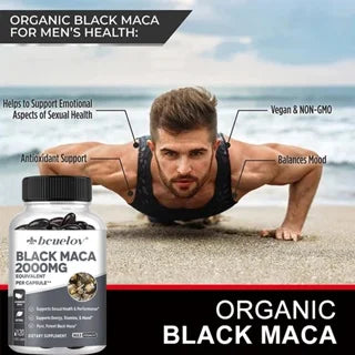 Maca Extract Supplement for Men and Women Boost Energy, Stamina & Mood Vegetarian Capsules