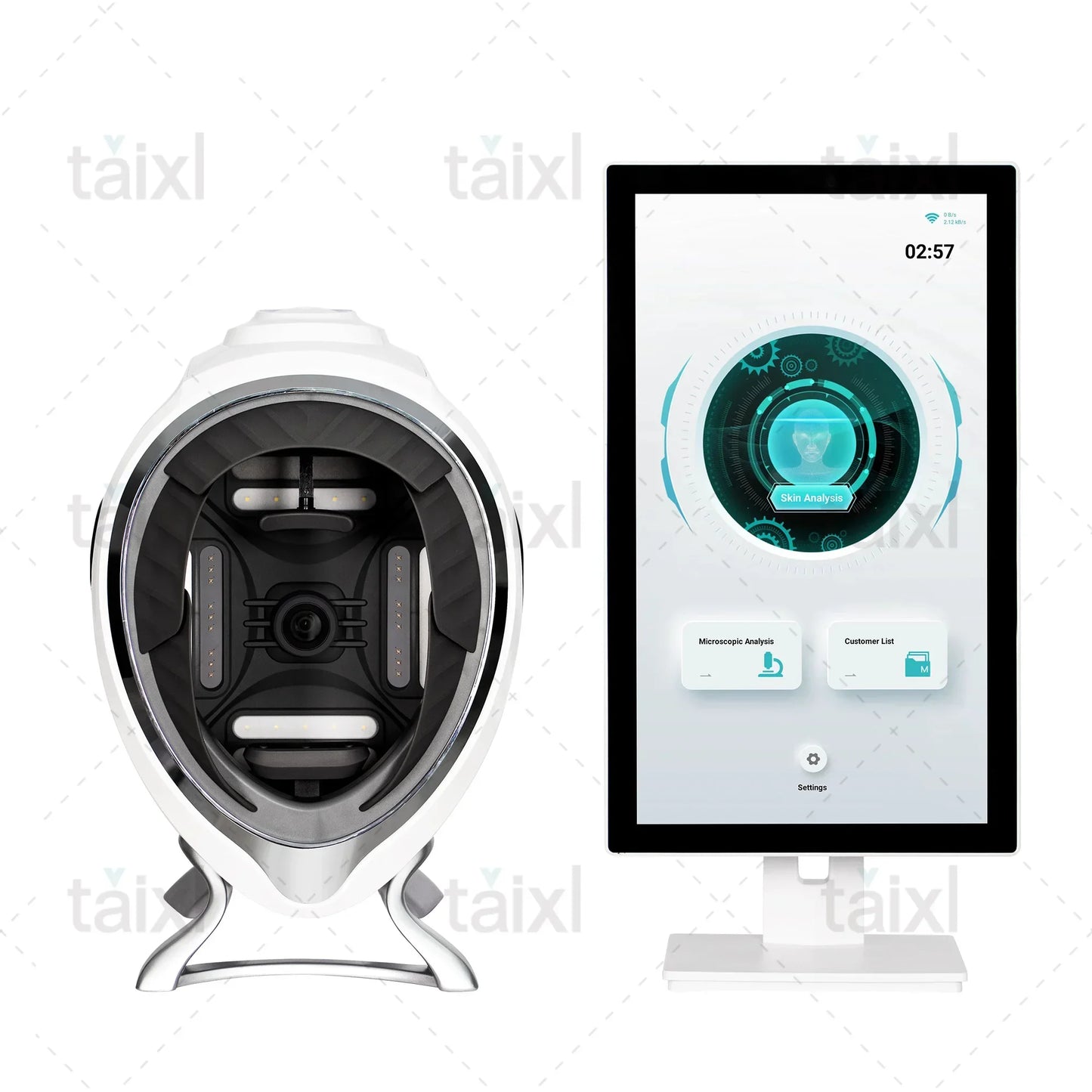 3D Skin Scanner Care Facial Analyzer Monitor Machine Magic Mirror Portable Testing English Detector Face Camera Test Analysis