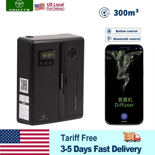 NAMSTE Room Aroma Fragrance Diffuser Wall Mounted Hotel Air Freshener Bluetooth Flavoring Diffuser For Perfume Essential Oil