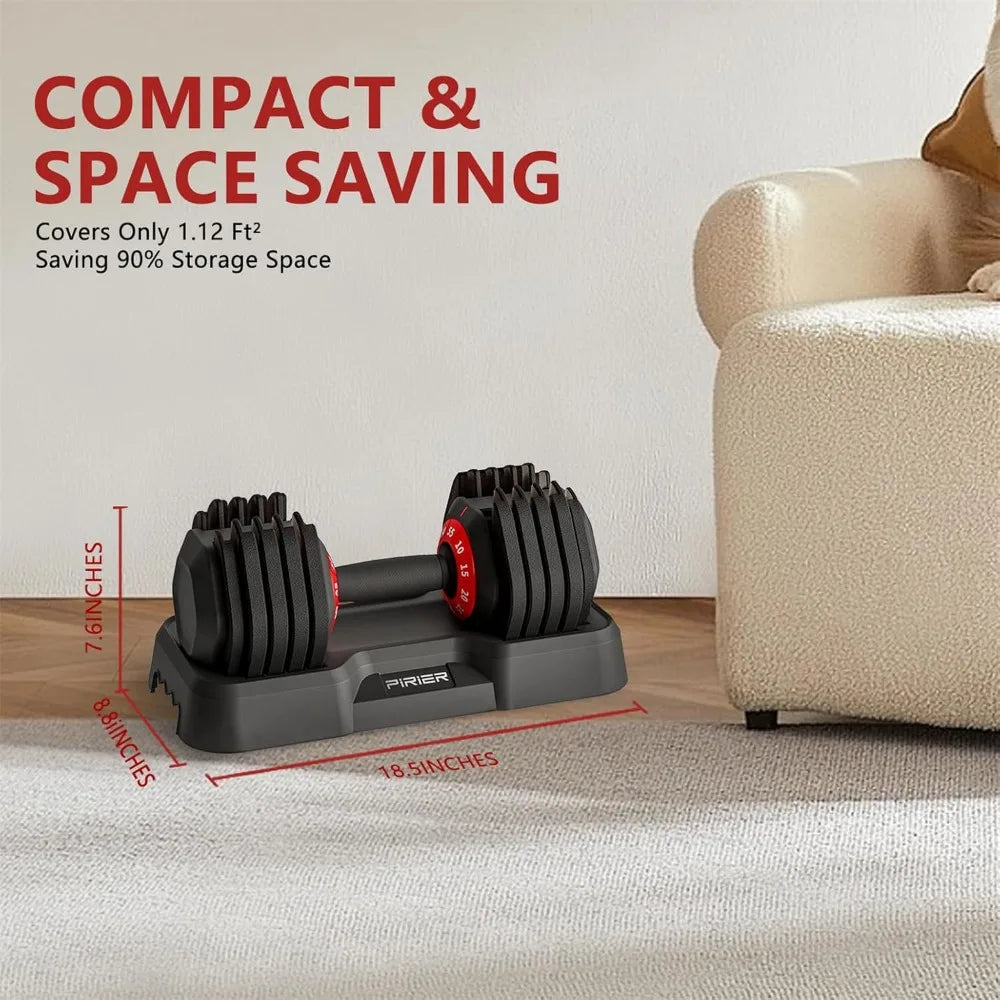 Adjustable dumbbell weights, 10 in 1 weight dumbbells with non-slip metal handles and biceps support full body strength training