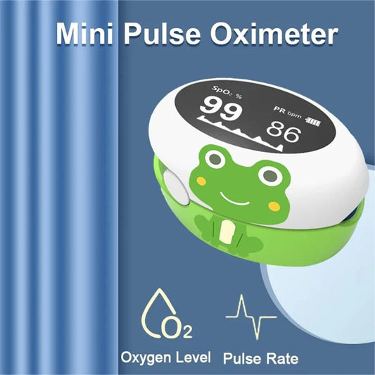 Mini Portable Finger Pulse Oximeter - Fast & Accurate SpO2 and Heart Rate Monitor with Built-in Battery