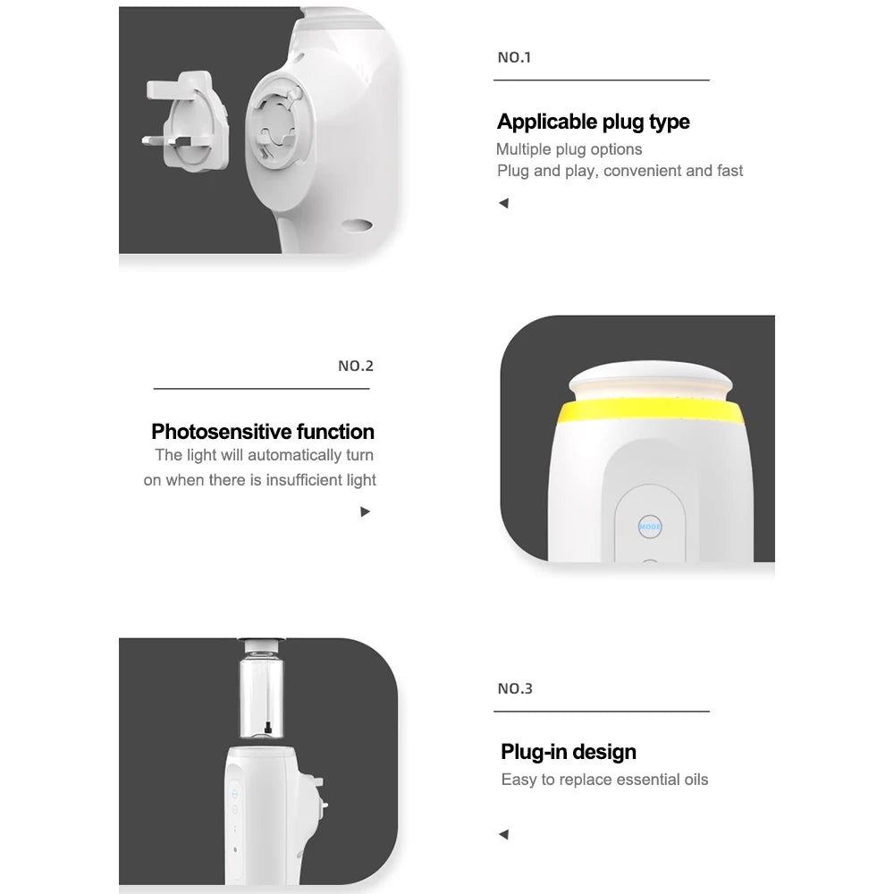 NAMSTE 300m³ Scent Air Machine Cold Air Diffusion for Home Waterless Plug-in Essential Oil Diffuser Portable Aroma Diffuser