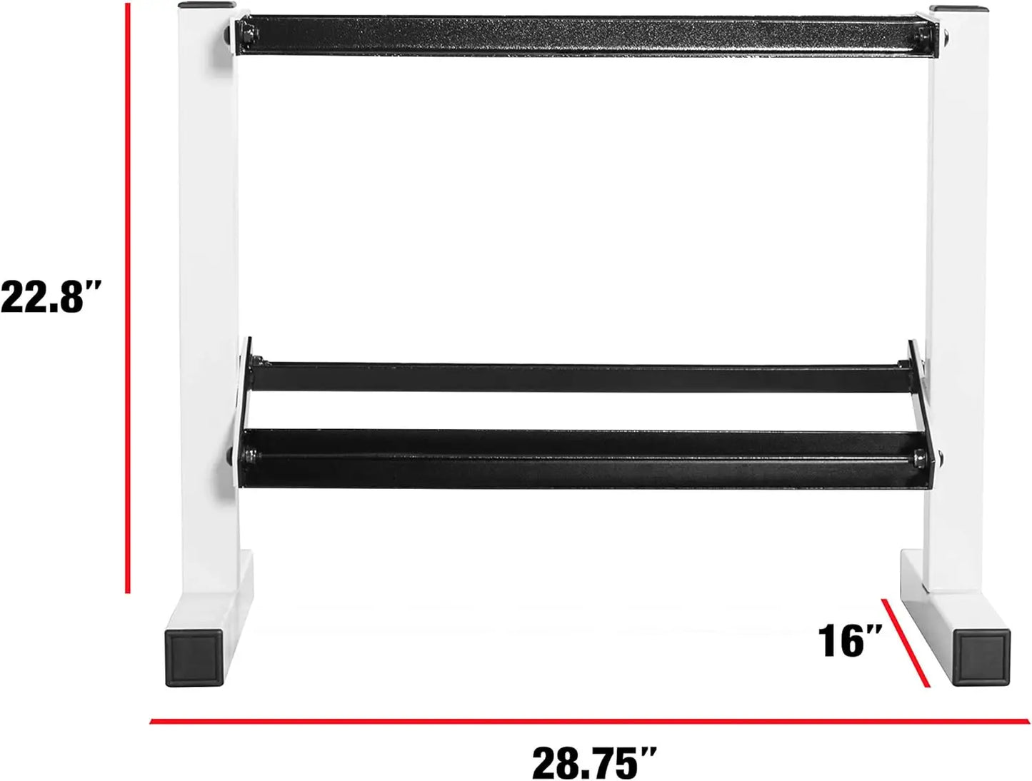 150 lb Rubber Hex Dumbbell Set with 2-Tier Storage Rack | Multiple Weight Options for Home Gym