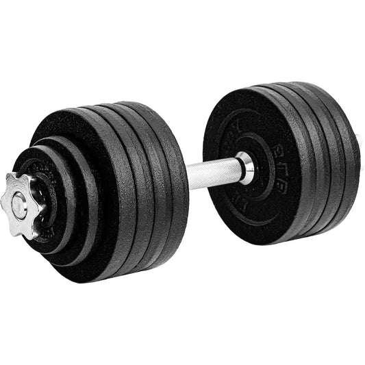 Old School Adjustable Dumbbell Set with Weight Plates, Star Lock Collars/Connector,52.5LB Dumbbell Single Adjustable Weight Plat