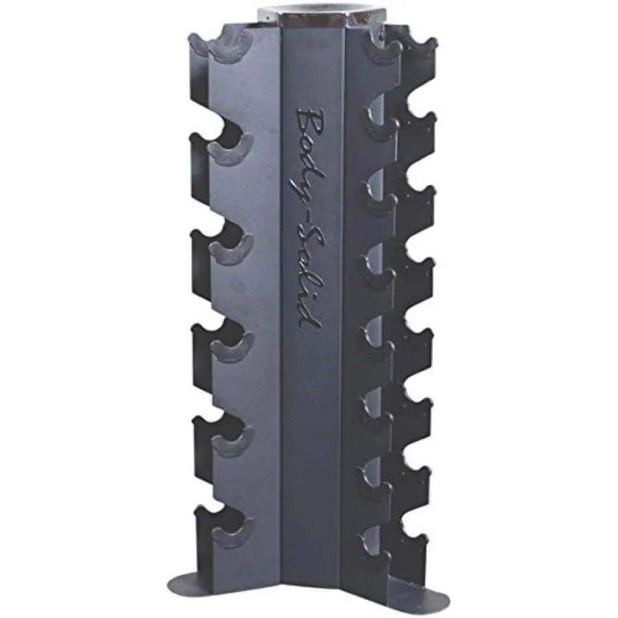 3-Side Vertical Dumbbell Rack for 5-50 lb. - Compact, Space-Saving Weight Holder for Home Gym, Holds upto 10 Pair of Dumbbells w