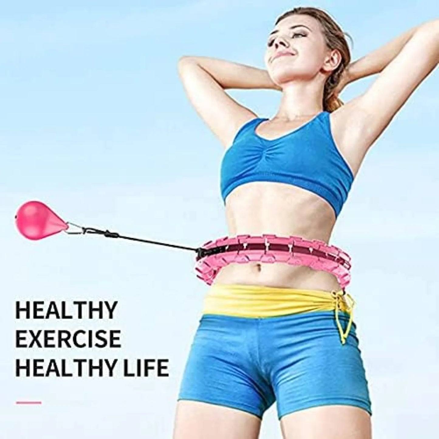 Smart Weighted,24 Detachable Knots Abdomen Fitness Weight Loss Non-Falling Fitness Hoola Hoop, Adjustable Weight -Spinning , Cir