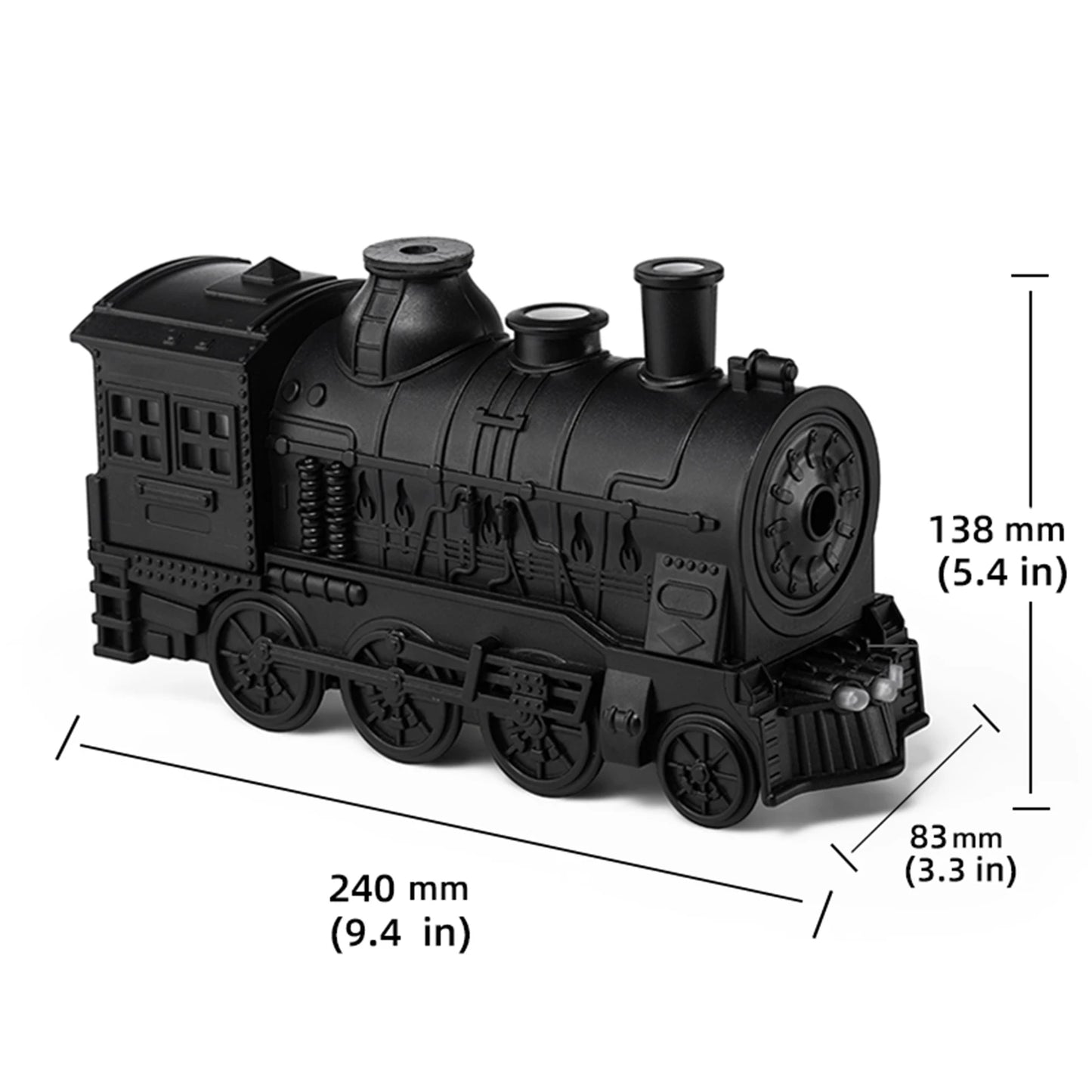 300ML Vintage Steam Train Air Diffuser Humidifier with 2-Color LED Light Essential Oil Diffuser for Home Decor & Gifts