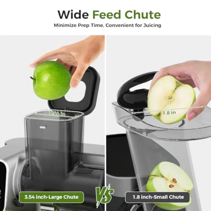 Powerful Cold Press Juicer Machines with Adjustable Juicing Pressure for Home Use Achieves 99 High Juice Yield Quiet Slow Masti