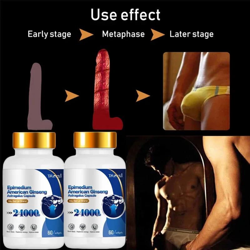 Naturally Epimedium Male Enhancement Pills, Enlargement Pills and Increase Size, Last Longer for Men