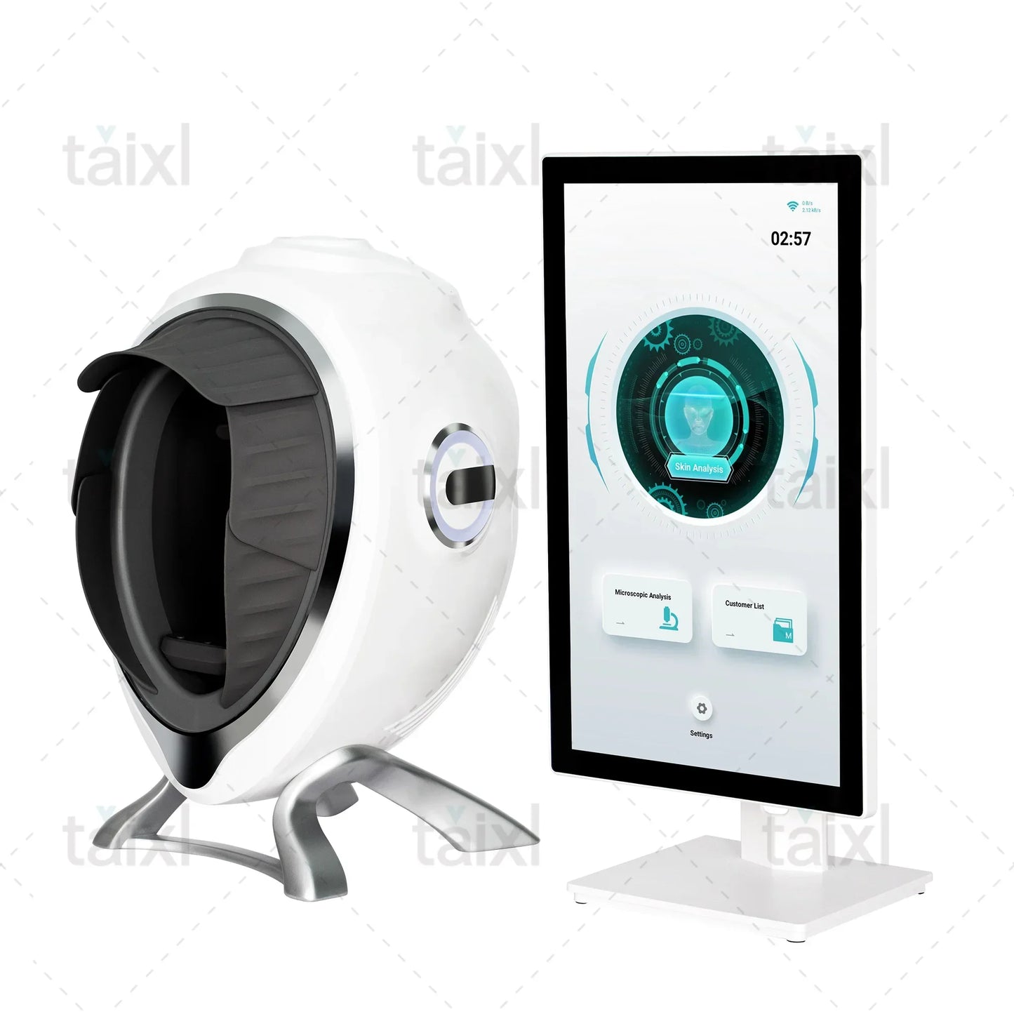 3D Skin Scanner Care Facial Analyzer Monitor Machine Magic Mirror Portable Testing English Detector Face Camera Test Analysis