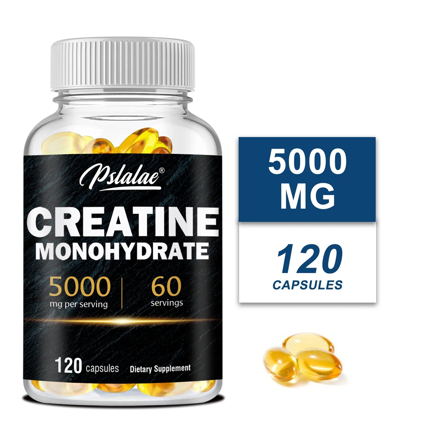 Creatine Monohydrate - Build Muscle, Improve Athletic Performance, Improve Energy Endurance and Promote Recovery - 120 Capsules