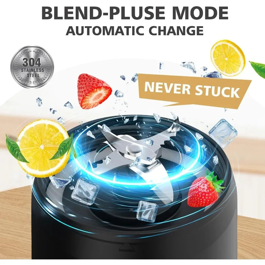Portable Personal Blender for Smoothies Protein Shakes Frozen Drinks 24Oz Blender Cup Bottle with Sip Spout Travel Lid USB-C Re