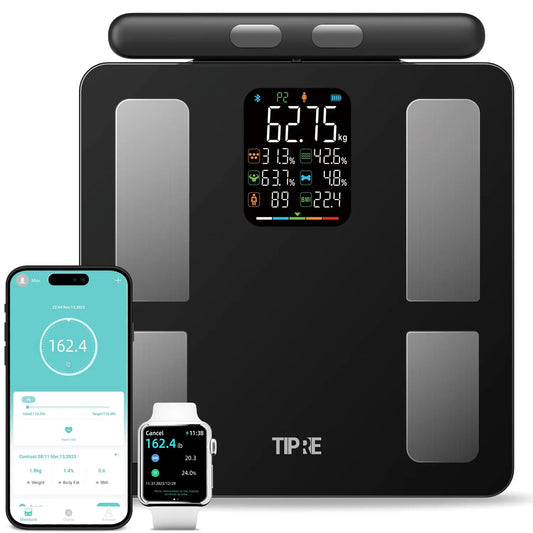 Smart Body Scale with 8-Electrode Full Composition Analysis, Bluetooth Health Monitor for Weight Loss, 400lb Capacity
