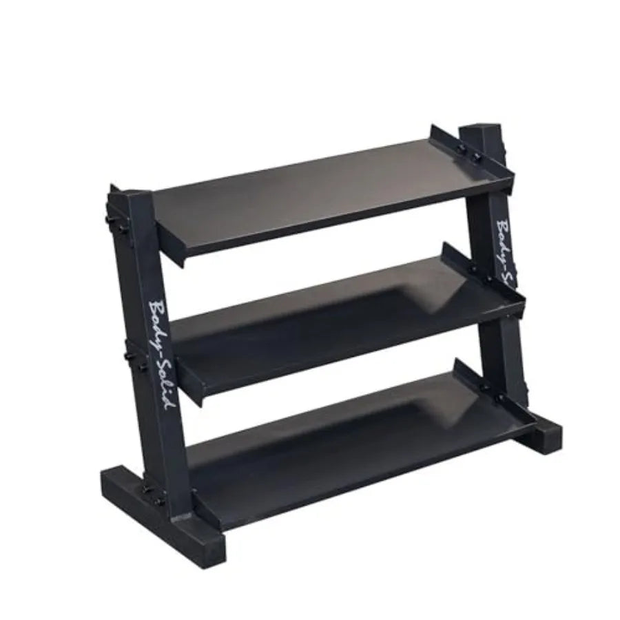 3-Tier Dumbbell Rack Storage for 12 Pairs Neoprene/Vinyl Dumbbells 1-15 lbs, Dumbell Weight Rack Stand Only, Commercial and Home