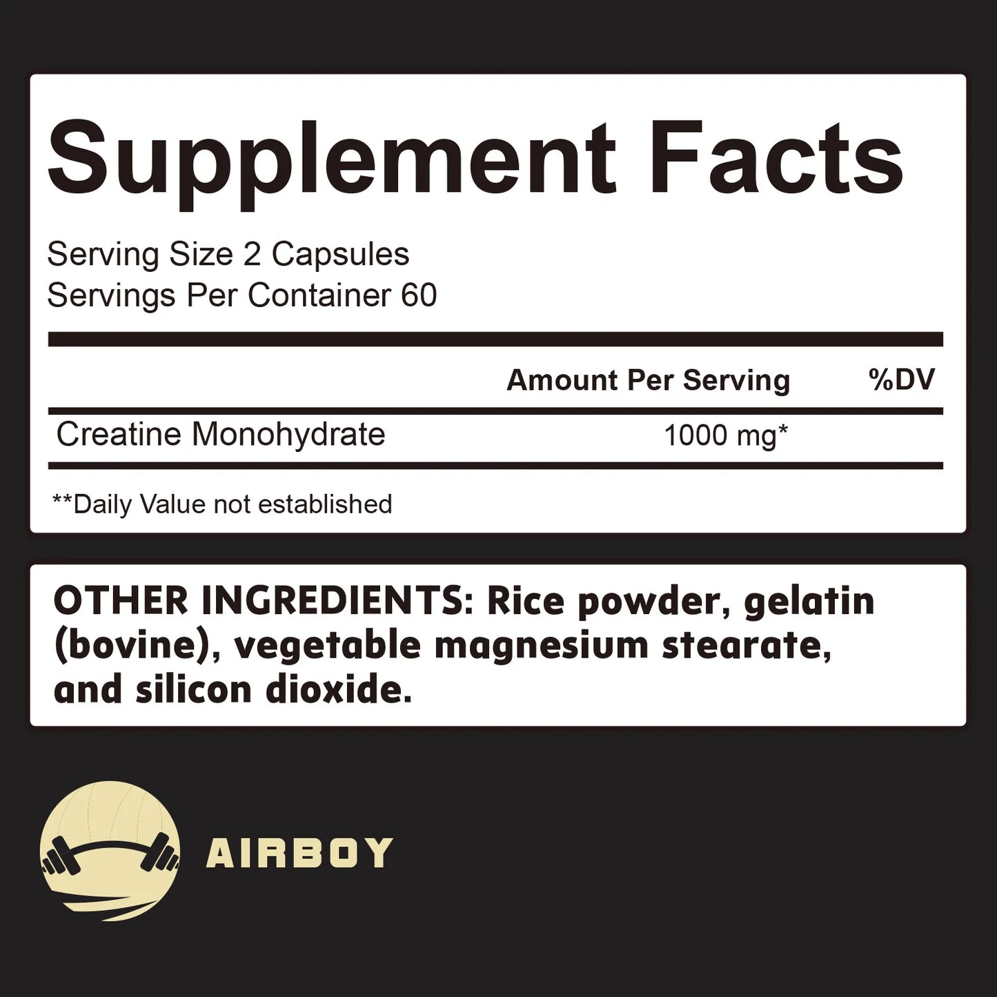 Micronized Creatine Capsules - Build Muscle & Enhance Performance for Muscle Endurance - 120 Capsules