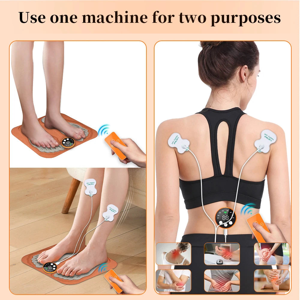 3D Smart Foot Massage Pad RF Remote Feet Massager 8 Modes 29 Levels Improve Blood Circulation Relax Muscles Slim Legs Foot Pad