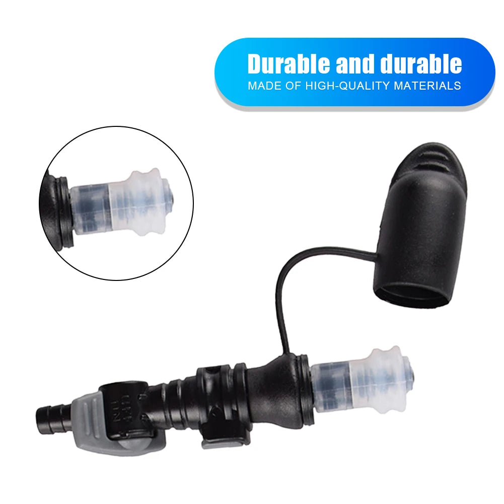 Hydration Bags Bite Valve Mouthpiece Replacement Food-Grade Silicone Nozzle Connector 7-9mm Diameter Adjustable Switch Leakproof