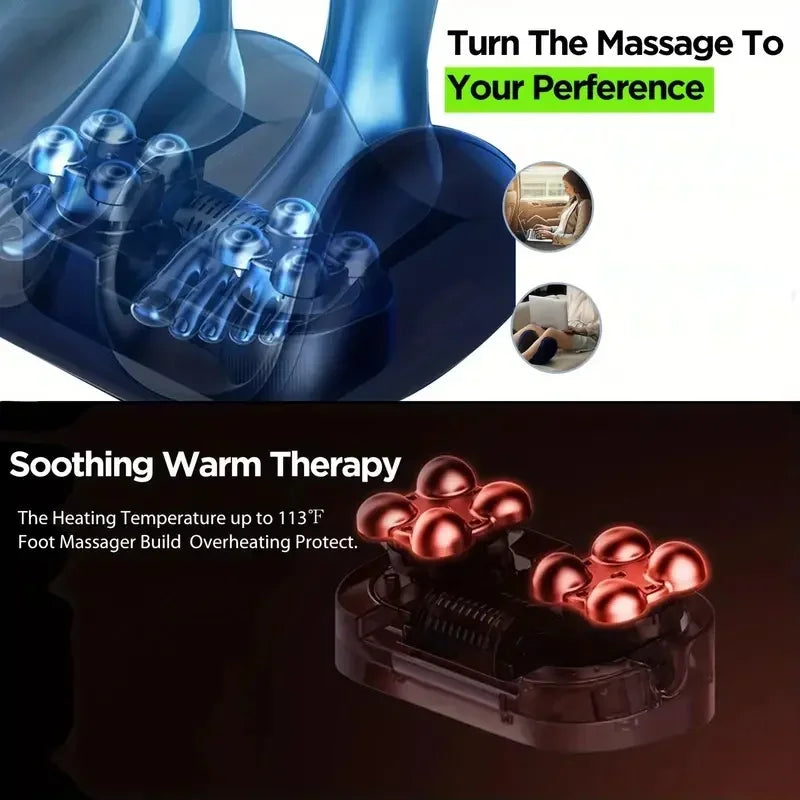 Smart Electric Foot Massager Fully Automatic Massage Machine Hot Compress Shiatsu Kneading Relieve Fatigue Relaxation Muscle