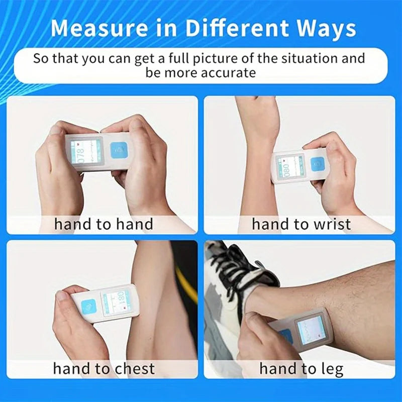 ECG Monitor Portable EKG Monitor PM10 Heart Rate Beat LCD Bluetooth APP Analyze with iOS/Android Electrocardiogram Monitor