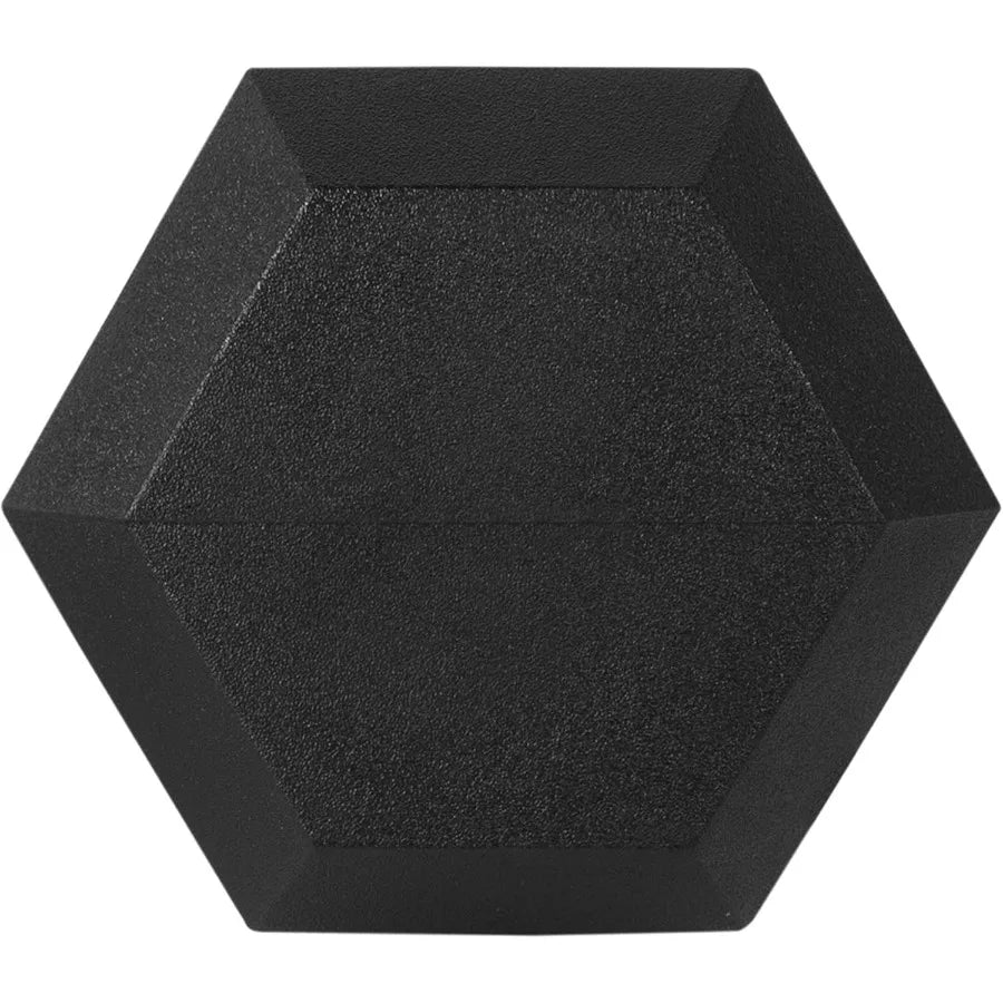 Rubber Coated Solid Steel Cast-Iron Pair Dumbbells, Rubber Hex Dumbbells, Hex Weights Dumbbells for Muscle Toning, Full Body Wor