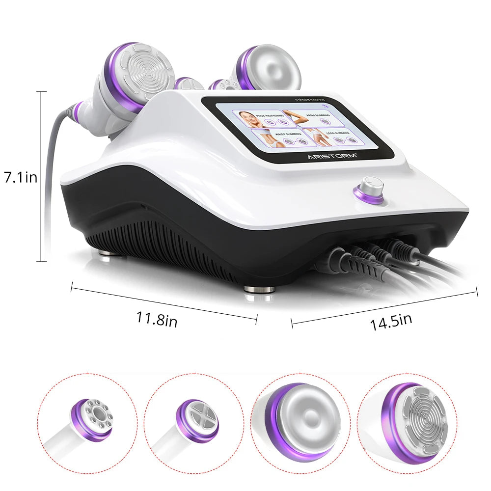 Aristorm S Shape Ultrasonic 30K Cavitation Machine Fat Burning Radio Frequency Skin Tightening Face Lift Body Sculpting Machine