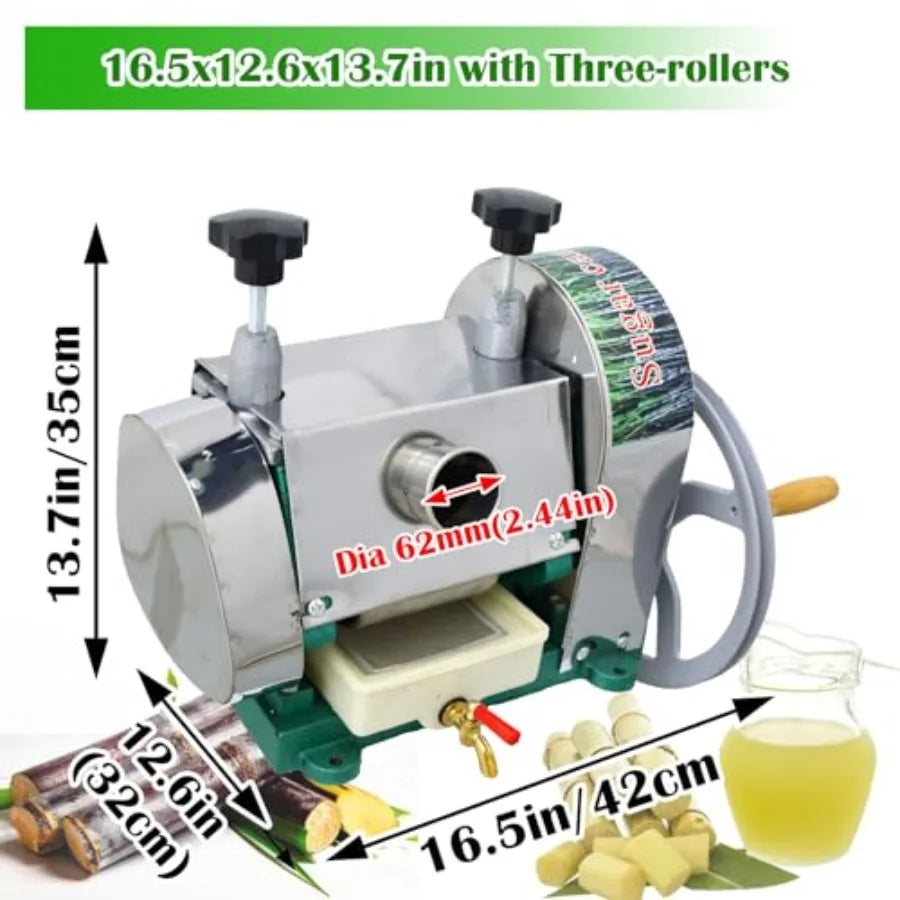 Commercial Manual Sugar Cane Ginger Press Juicer with Knives Designed for HighVolume Beverage Production in Cafes and Juice Bar