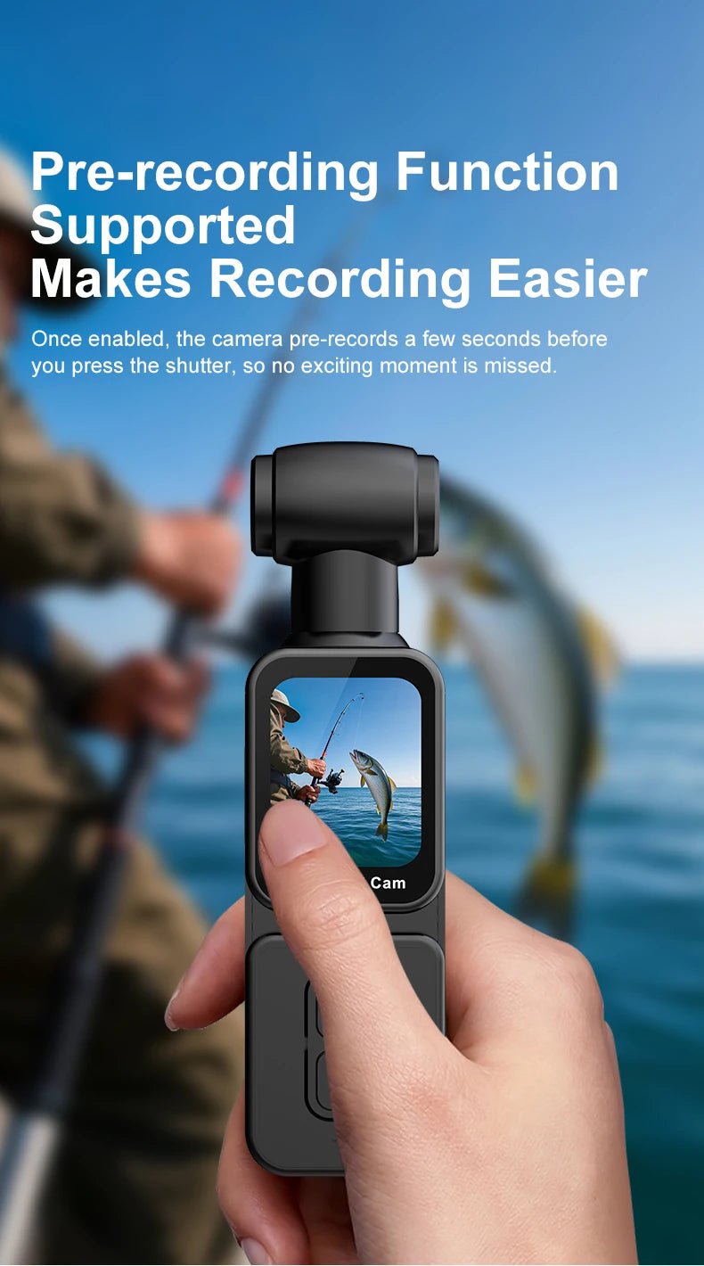 5K Pocket Action Camera Rotation Lens Quick Focus Sports Camcorder 1.69" Touch Screen Video Record Camera  Anti Shake